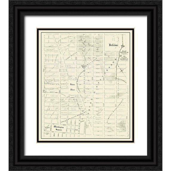 Cooke 26x30 Black Ornate Wood Framed with Double Matting Museum Art Print Titled - New York, Old Farms New York Landowner - Cooke
