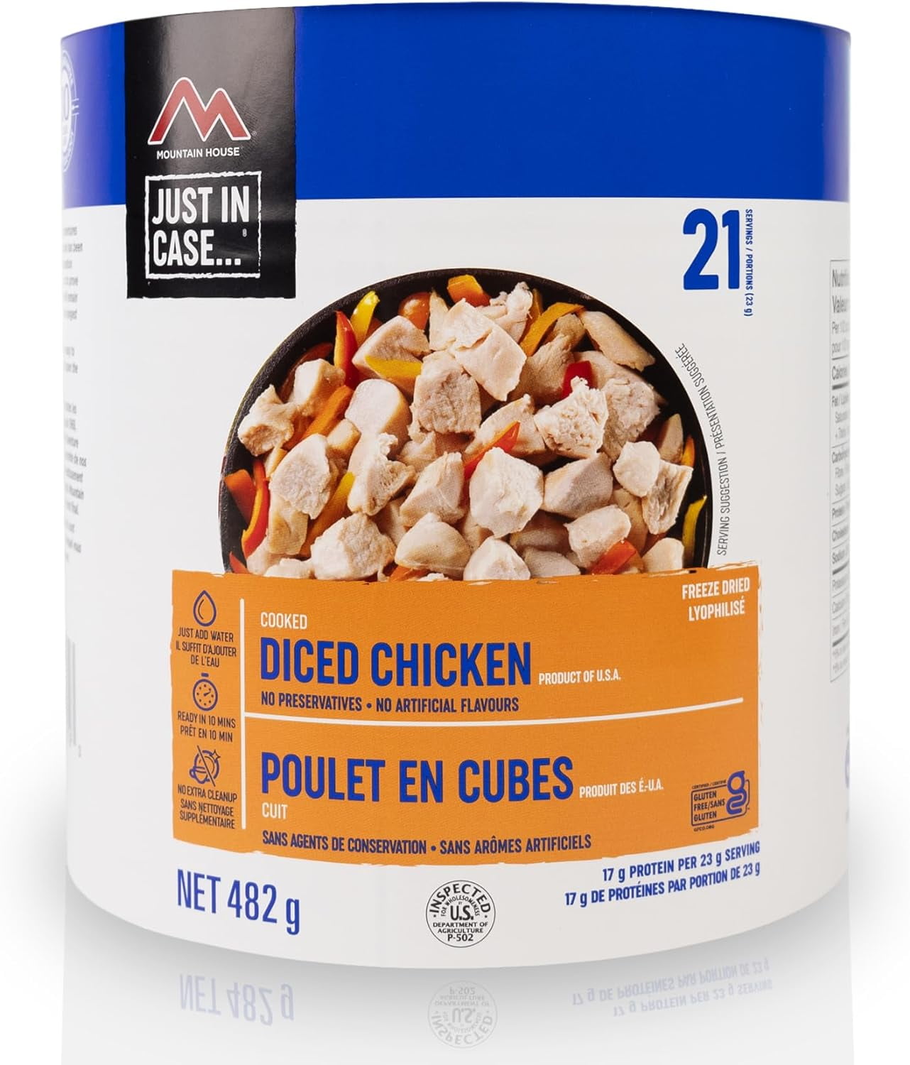 Cooked Diced Chicken Freeze Dried Survival & Emergency Food 10 Can