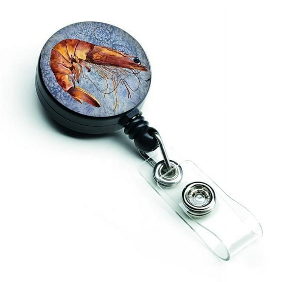 Cooked Shrimp Cool Blue Water Retractable Badge Reel - Blue