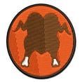 thumbnail image 1 of Cooked Thanksgiving Turkey Dinner Applique Multi-Color Embroidered Hook & Loop Patch - 3.5 Inch Large, 1 of 5