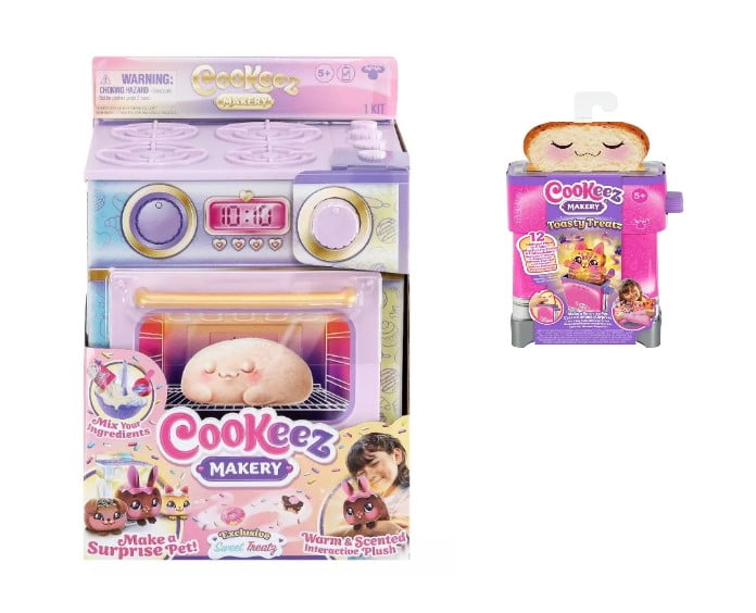 Cookeez Makery Toasty Treatz Toaster with Scented Plush, Styles Vary, Ages  5+ 