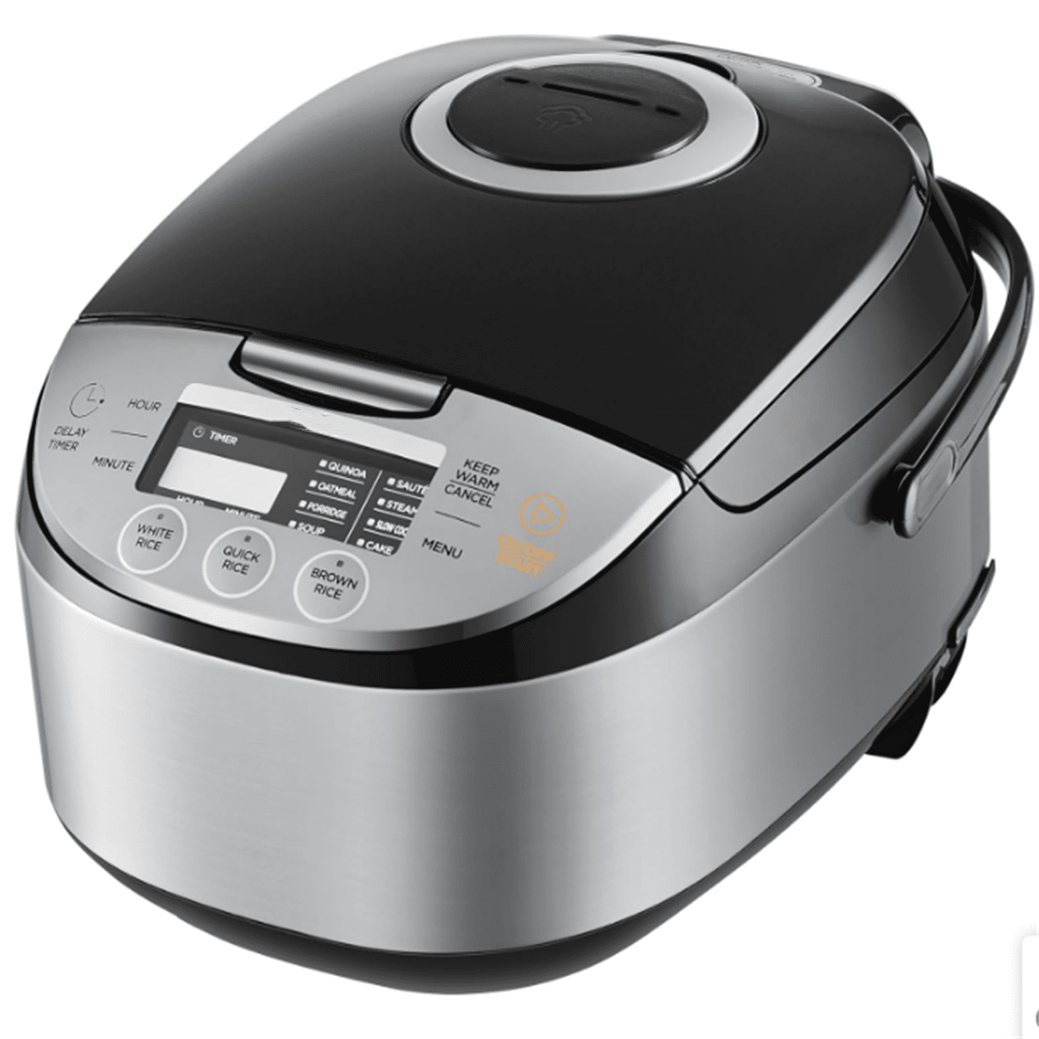 Cooker 12 Cups Cooked/6 Cups Uncooked, Portable Non-Stick Rice Maker, Japanese Rice Cooker with Fuzzy Logic Technology, 24-Hour Timer Delay, 11 Presets, Steamer, Fast Cooker, Grain Cooker, Black