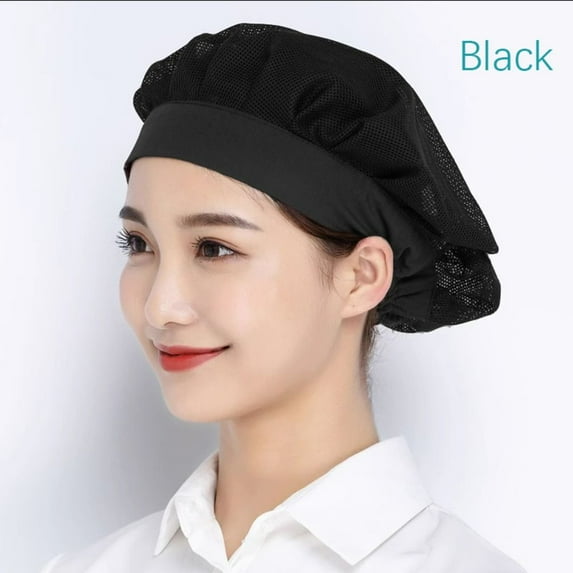Cooker Chic Hotel Hair Nets Bundled Hair Food Service Nets Work Wear Cook Hat Cooking Hygienic Cap Chef Cap BLACK