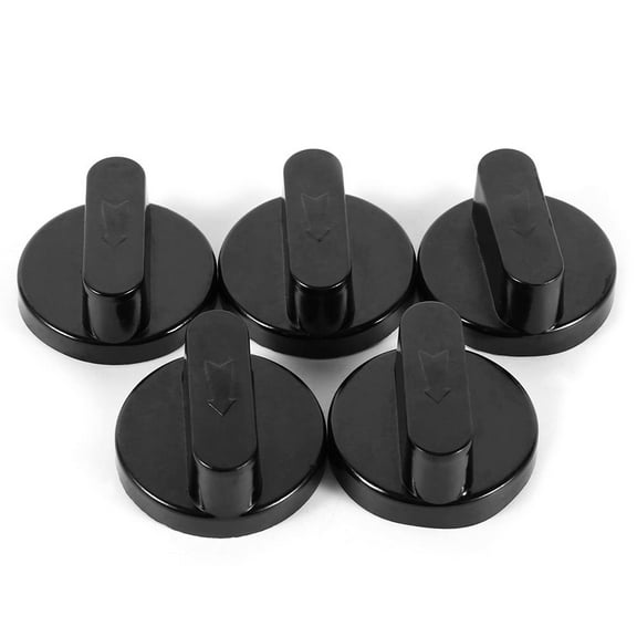 Cooker Knob Stove Knob Black 5Pcs New Black Universal Cooker Oven Gas Stove Grill Control Knobs Switch Home Kitchen Use