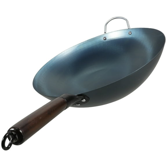 Raindrops 1Pack Large Wok Made of Iron Perfect for Everyday Use in Kitchens and Restaurants