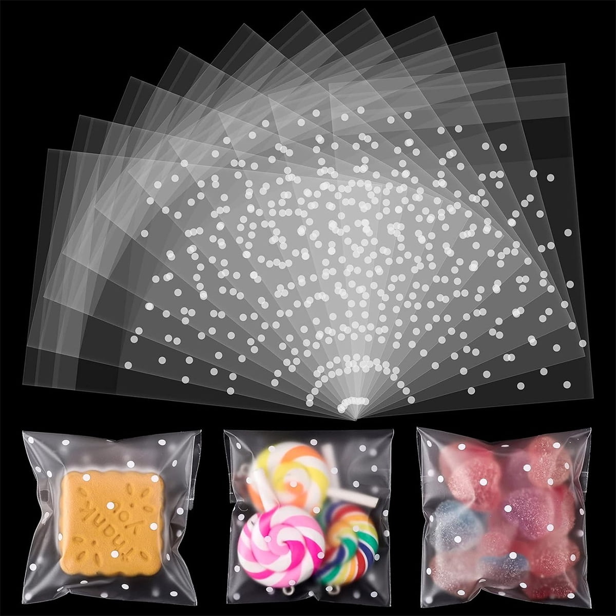 Bag Tek 12 x 18 inch Bags for Cotton Candy, 100 Greaseproof Cotton Candy Bags - Hot & Cold Friendly, Freezable, Clear PE Plastic Cotton Candy Favor Ba