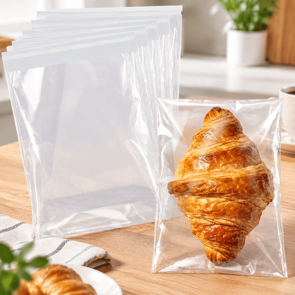Cookie Bags with Seal, 200 Pcs (5x7 Inches) Self Sealing Cellophane Bag