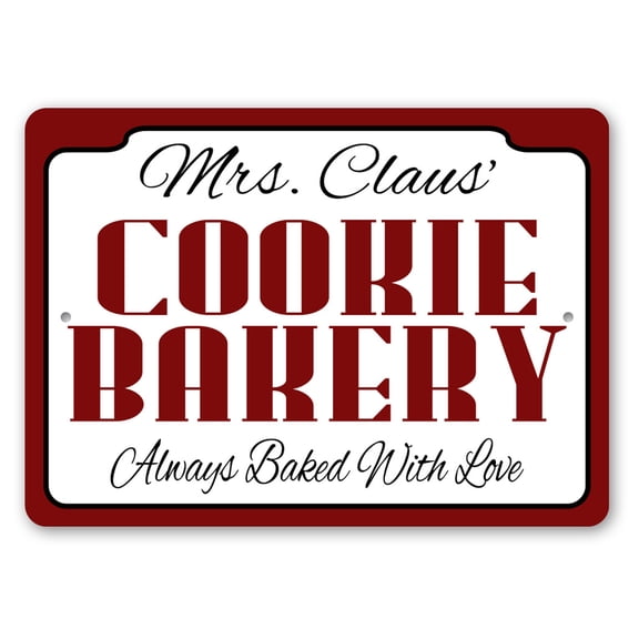 Cookie Bakery Aluminum Metal Decor Sign - 10x14 inches
