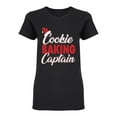 thumbnail image 1 of Cookie Baking Captain Shaped T-Shirt Women -Image by Shutterstock, Female Small, 1 of 2