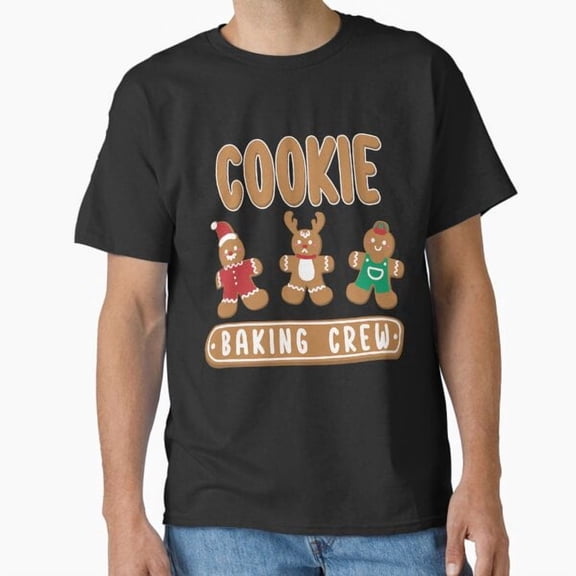 Cookie Baking Crew Christmas Gingerbread Festive Baking Team Unisex T-Shirt up to size 5XL