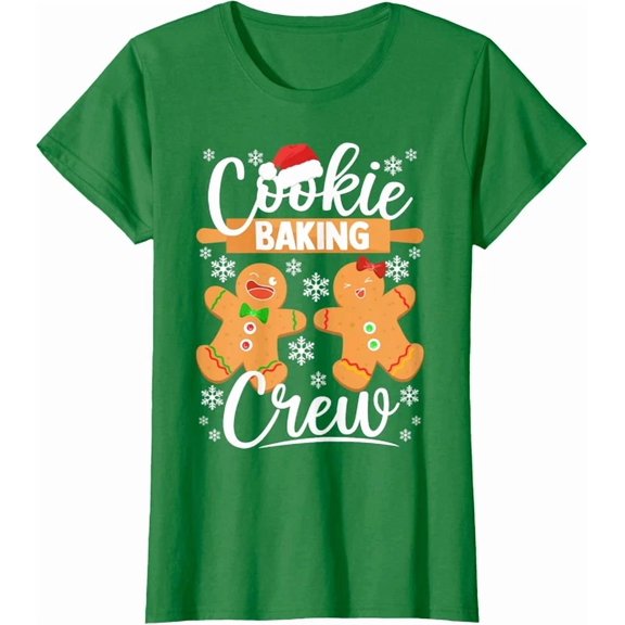 Cookie Baking Crew Gingerbread Christmas Holiday Graphic Gift T-Shirt
