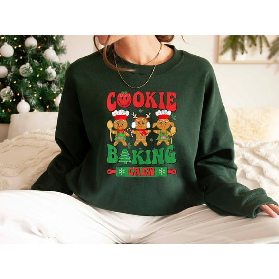 Cookie Baking Crew Shirt, Cute Christmas Cookies Sweatshirt, Xmas Family Gathering Shirt