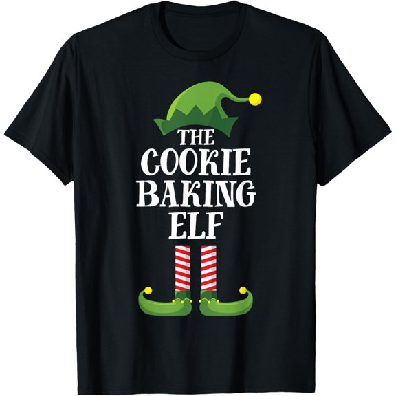 Cookie Baking Elf Matching Family Group Christmas Party PJ T-Shirt