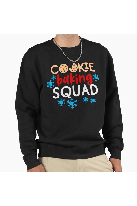 Cookie Baking Squad Holiday Celebration Art Retro Vintage Funny Graphic Unisex Sweatshirt G32913, Up to Size 5XL