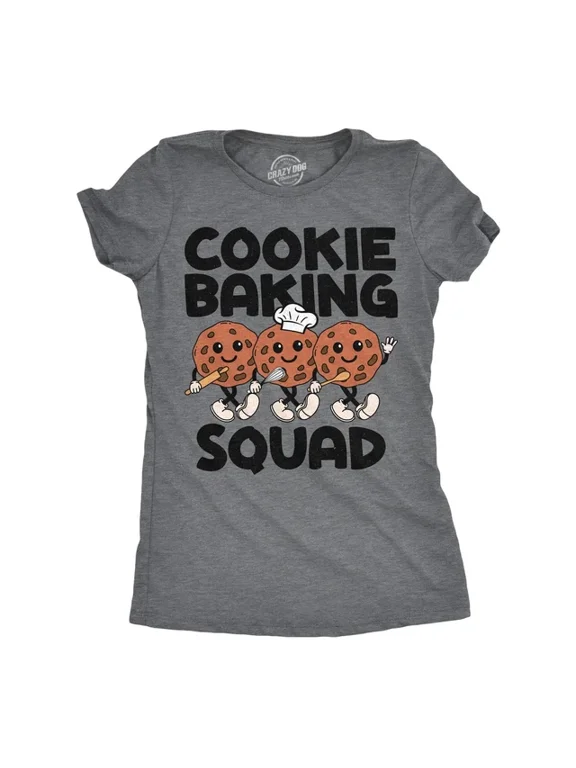Cookie Baking Squad Sweets Lovers Graphic Design For Everyday Style T-Shirt, Size S-5XL