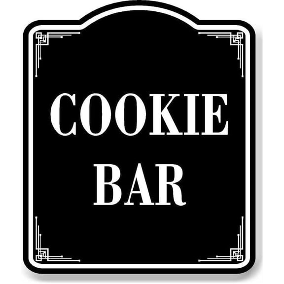 Cookie Bar BLACK Aluminum Composite Sign, 8.5"x10"