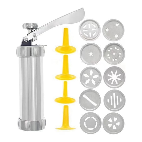 Cookie Biscuit Maker with 10 Decorative Stencil Discs Cake Mold Pastry-Syringe Muffin y6649