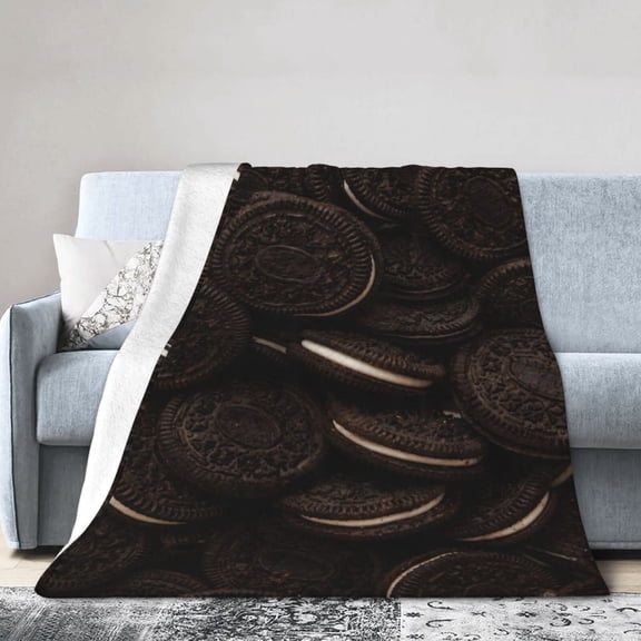 Cookie Blanket Cookie Chocolate Cream Biscuit Soft Cozy Throw Blanket Gift for Women teenager 50x40