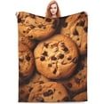thumbnail image 1 of Cookie Blanket Funny Soft Food Blankets Cookie Blanket Adult Size Flannel Birthaday Gift for Teens Boys and Girls for Sofa Outdoor Living Room Indoor Bedroom Decor 50x60 Inch, 1 of 5