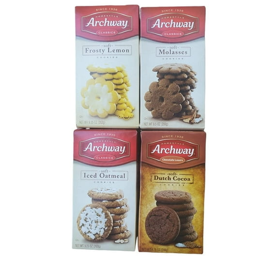 Cookie Collection of Archway Favorites Frosty Lemon  Soft MolassesIced OatmealSoft Dutch Cocoa