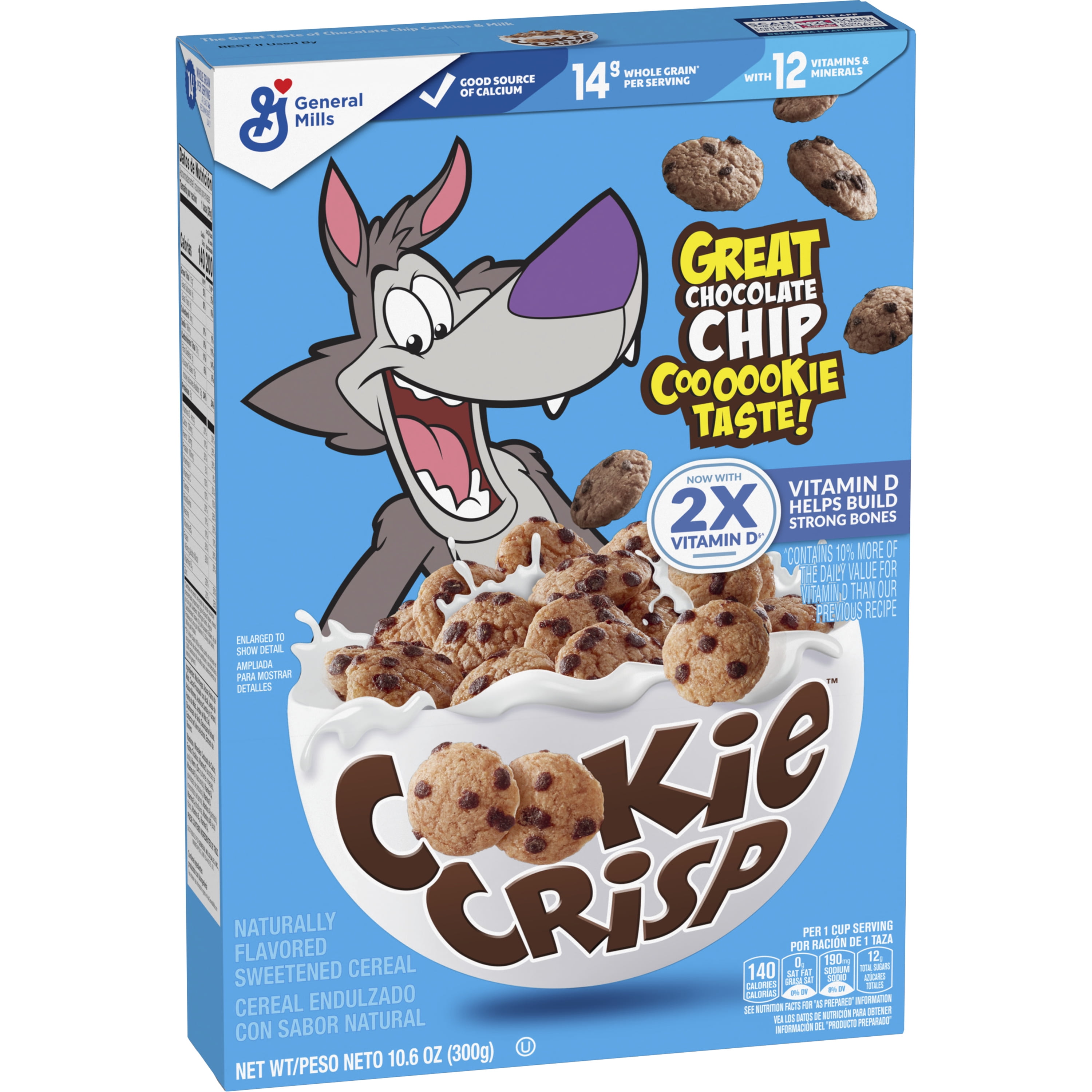 Cookie Crisp Breakfast Cereal, Chocolate Chip Cookie Taste, Made With