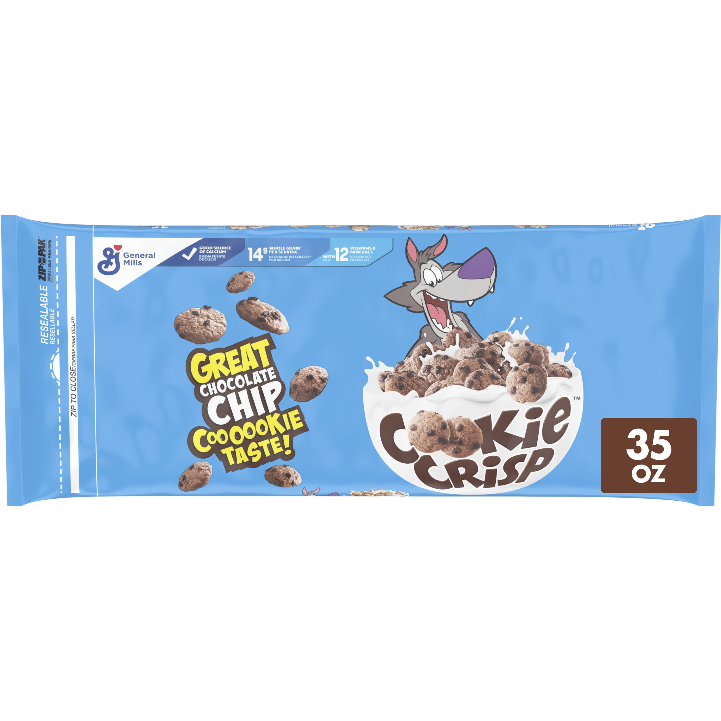 Cookie Crisp Breakfast Cereal, Chocolate Chip Cookie Taste, Made With