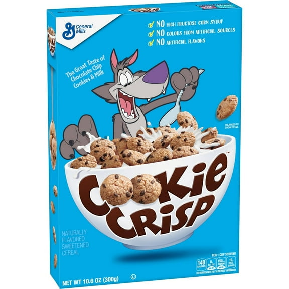 Cookie Crisp Cereal, Chocolate Chip Cookie Flavored, 10.6 Oz (Pack of 14)