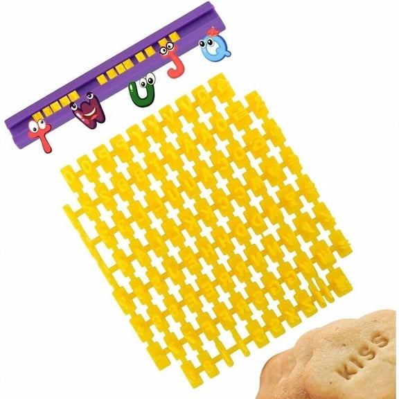 Cookie Customizer Set, Imprint Tools for Personalized Baking, Food Grade Plastic, Alphabet Stamps for Creative Messages
