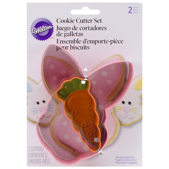 Wilton Bunny and Carrot Colored Metal Cookie Cutters