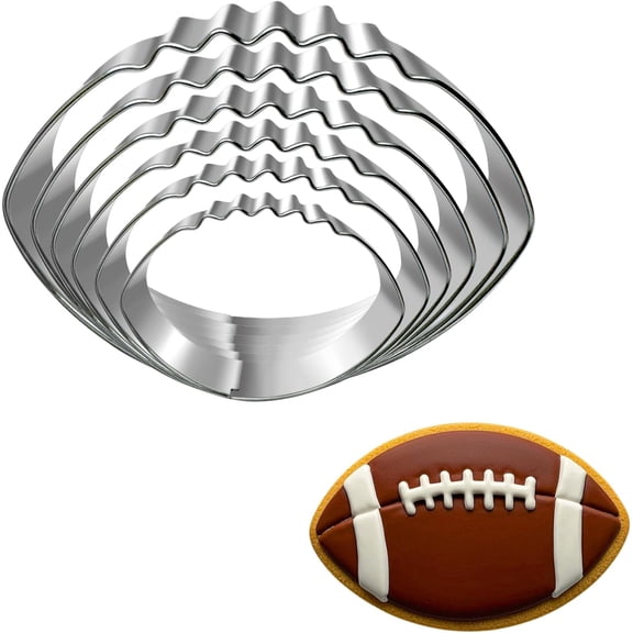 Cookie Cutter Set-6 Piece-4.5" 4.0" 3.5" 3.0" 2.5" 2"-Dishwasher Safe-Sports Cookie Cutters Bread and Fondant Baking Molds for Party