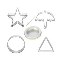 Cookie Cutter Set, Small Stainless Steel Geometric Set for Biscuit Mold
