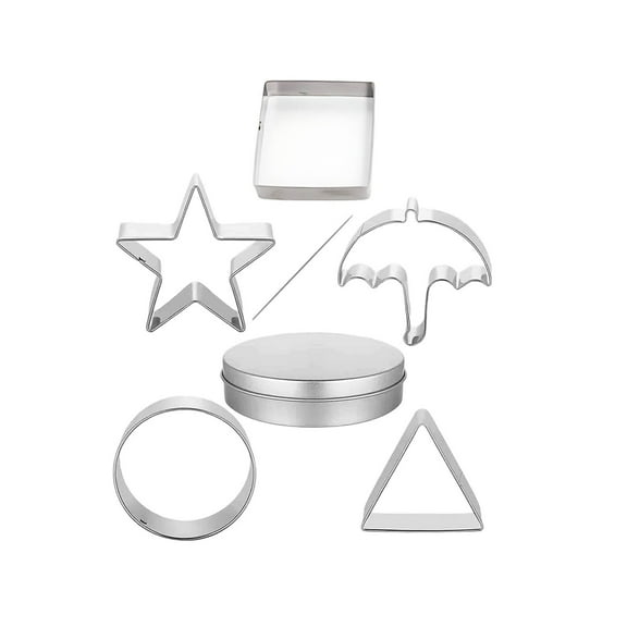 Cookie Cutter Set, Small Stainless Steel Geometric Set for Biscuit Mold