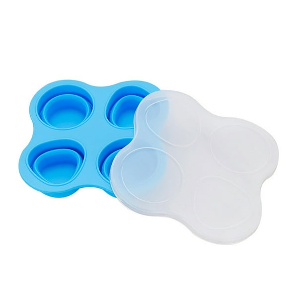 Cookie Cutter Silicone Folding Baby Food Storage Containers Lid Reusable Mold Freezer Tray