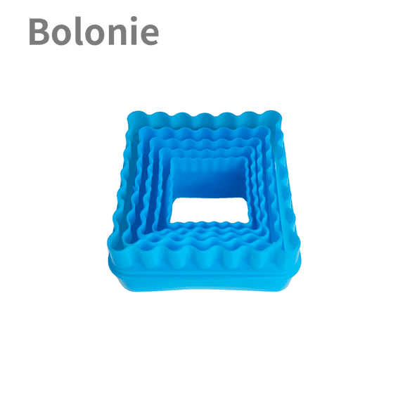 Cookie Cutters, 5 PCS Blue Square Rectangle Cookie Cutters - Perfect for Baking Fun and Creative Shapes