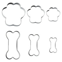 Cookie Cutters 6 Pcs Bone And Dog Footprints Cookie Cutters Set Stainless Cutters Dog Cookie Cutter Dog Cutters For Homemade And Baking
