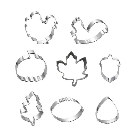 Cookie Cutters 8 PCS Fall and Thanksgiving Cookie Cutter Set Pumpkin Maple Shape