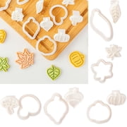 Cookie Cutters Autumn Leaves Cutters Mould Maple Leaves Baking Pie Crust Fondant Stampers for Thanksgiving Christmas Autumn Biscuits Baking Decoration DIY Tools
