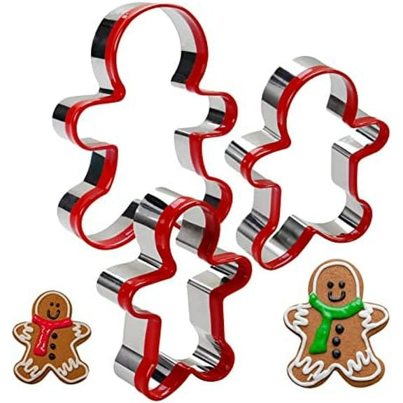 Cookie Cutters Set of 3, Gingerbread Man Cookie Cutter Tools$$Home Decor, Kitchen, & Other