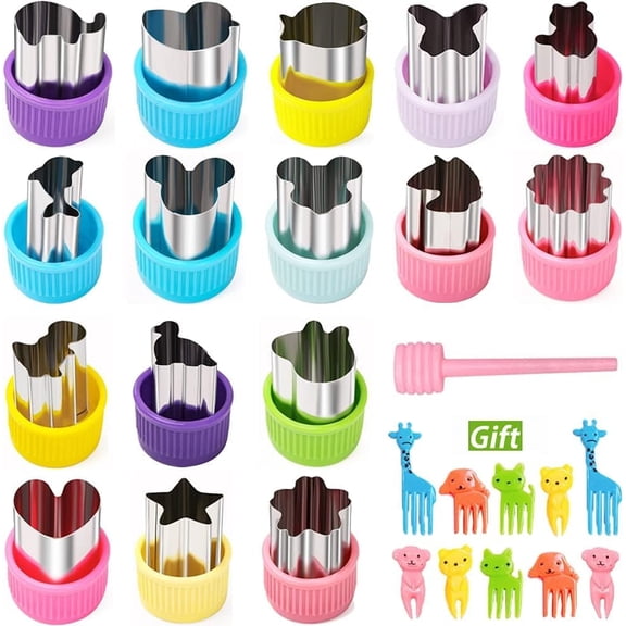 Cookie Cutters and Stamps Shapes Set, by QD-Gotrays (27 Count)