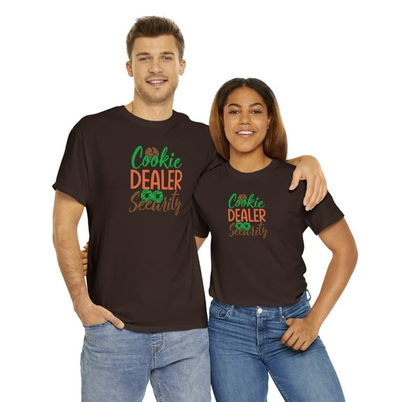 Cookie Dealer Security Girl Scout Mom, Dad, Sibling Unisex Heavy Cotton Tee