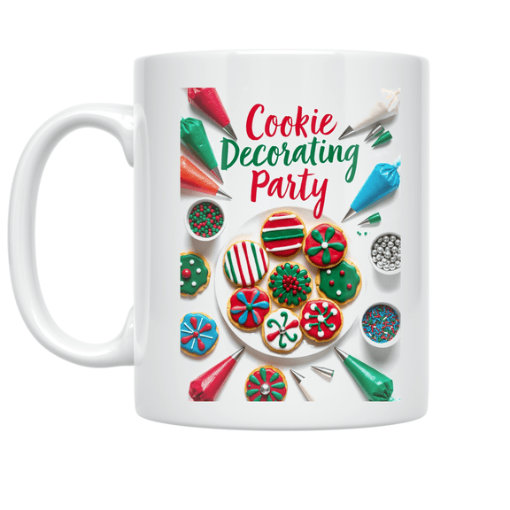 Cookie Decorating Party Mug - Baking Enthusiast - 11 oz Ceramic Coffee Mug