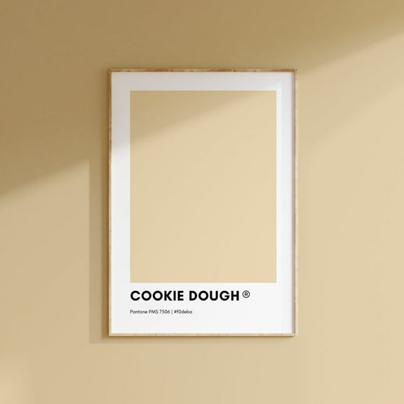 Cookie Dough Pantone, Yellow Pantone Print Poster, Sweet Pantone Wall Art, Pantone Colors, Pantone Print, Kitchen Art Wall Art, Modern Wall Decor, 8x12 UNFRAMED