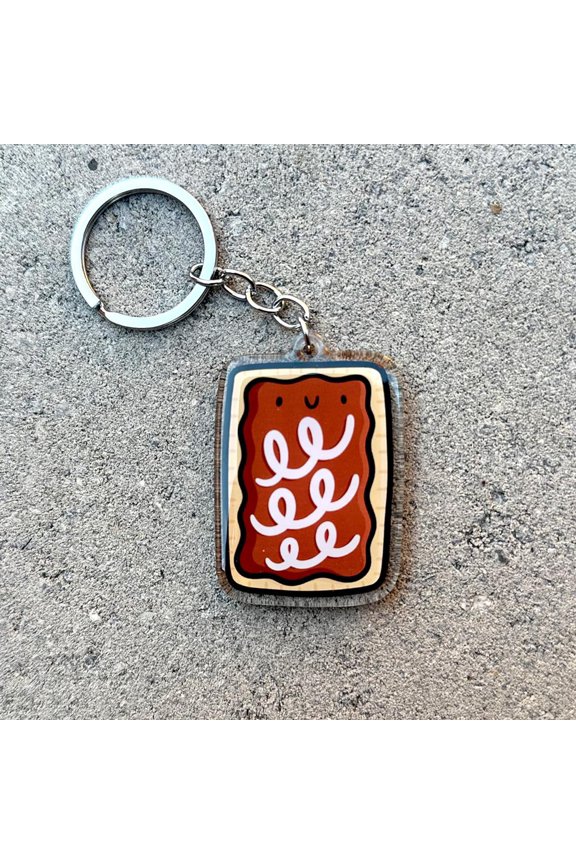 Cookie Dough Toaster Pastry Keychain | Cute Acrylic Keychain | breakfast Keychain | cute pastry Keychain | kids food Keychain | junk food