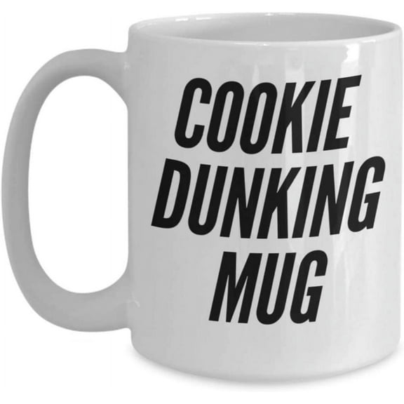 Cookie Dunking Mug Dunk Your Chocolate Chip Oreo Milano Shortbread Cookies Classic White Diner Style Coffee Tea Milk Cup