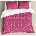 thumbnail image 1 of Cookie Duvet Cover Set Queen Size, Macaroons with Cream in Between Floating Sugar Themed Graphic, 3 Piece Bedding Set with 2 Pillow Shams, Pale Fuchsia Dried Rose Pale Pink, by Ambesonne, 1 of 3