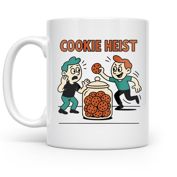 Bakers 11 oz Coffee Mug - Cookie Heist White Ceramic Gift