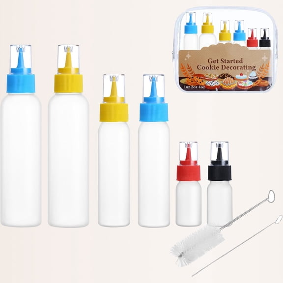 Cookie Icing Bottles, Squeeze Applicator Bottles, Royal Icing Tools, Cake Sugar Cookie Decorating Supplies, Food Coloring, Frosting, Pancake Arts and Crafts Kit