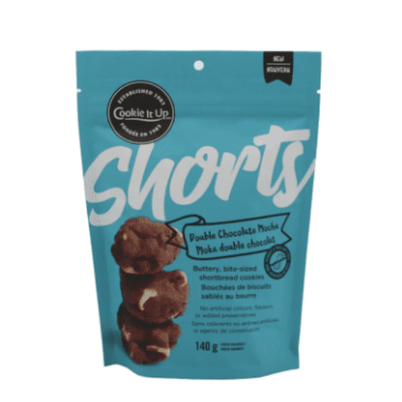 Cookie It Up Shorts Double Chocolate Mocha Shortbread Cookies, 140 g