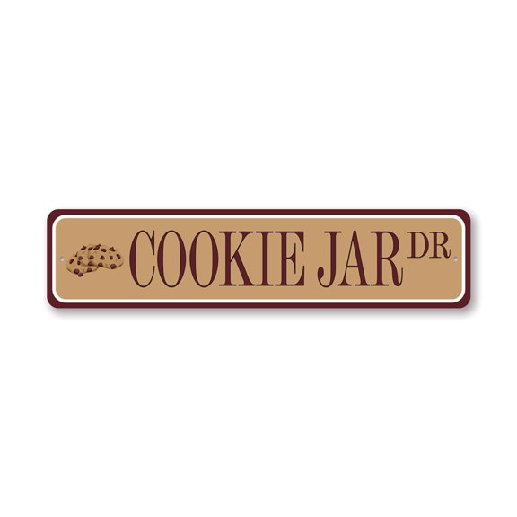Cookie Jar Aluminum Metal Decor Sign - 4x18 inches