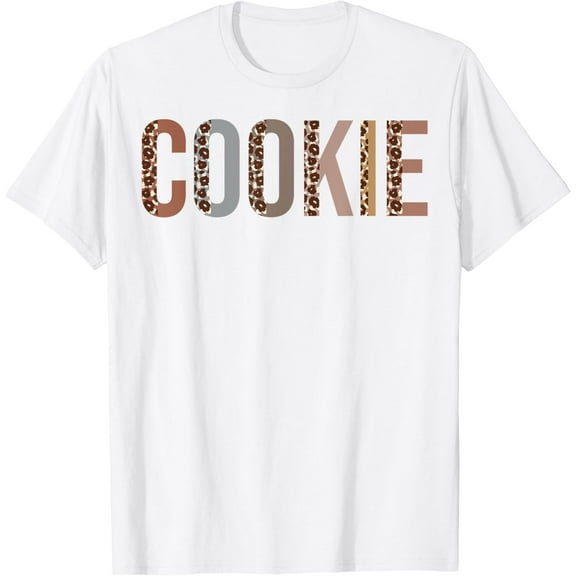 Cookie Leopard Print Mom Cute Mothers Day Funny Grandma T-Shirt100% pure cotton white short-sleeved T-shirts for men and women